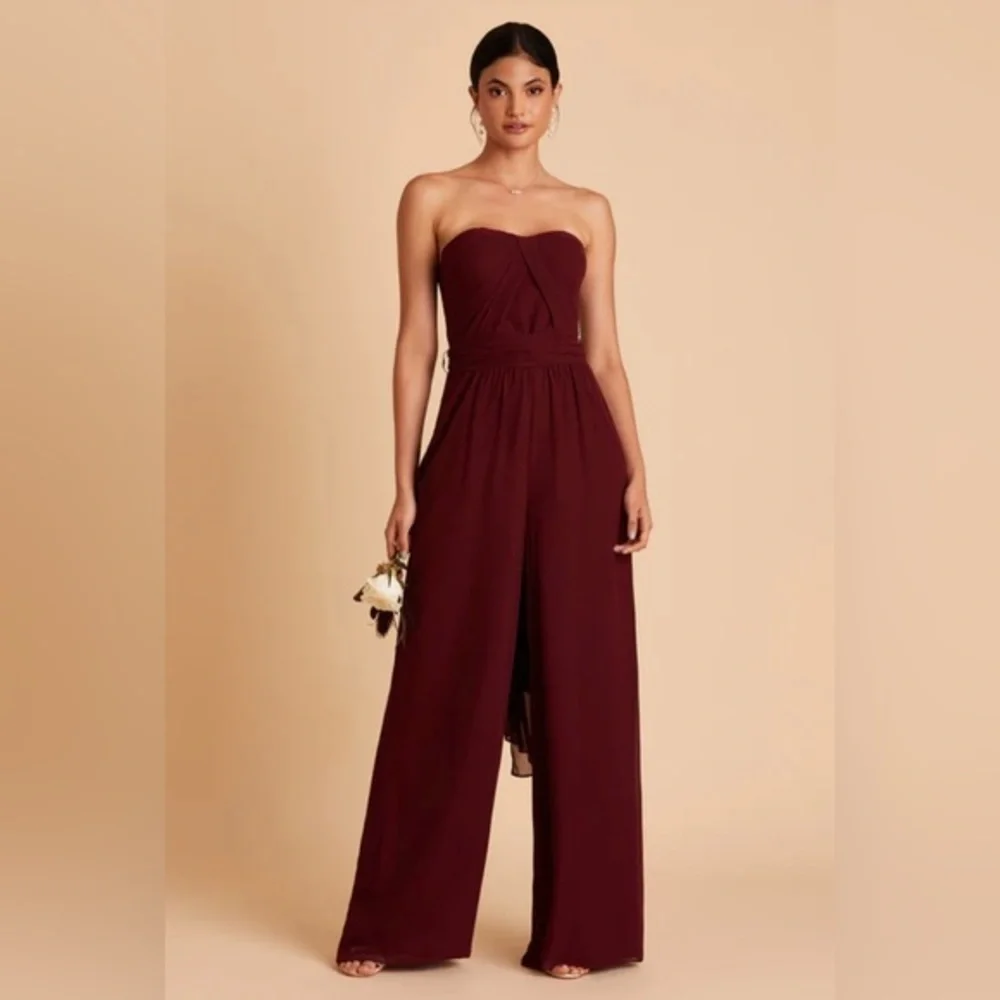 Birdy Grey Gigi Convertible Jumpsuit Cabernet xs extra small NWT NEW - Picture 3 of 10
